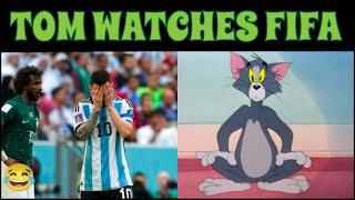 When Tom and Jerry watch FIFA matches  Funny meme 