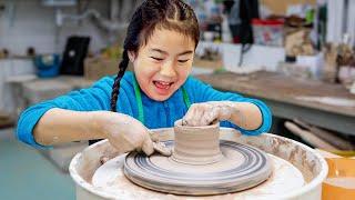 Jannie Pretend Play Making Clay Pottery  Fun Kids Arts and Crafts Toys