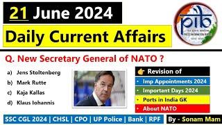 Daily current affairs 2024  21 June 2024 Current Affairs  Current Affairs Today 2024