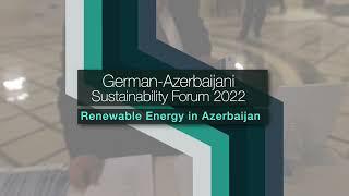 The German-Azerbaijani Sustainability Forum “Renewable Energy in Azerbaijan”