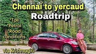 Chennai to Yercaud Roadtrip  Salem  Ciaz Long Drive  Ghat Road  Chennai to Salem  Travel Vlog