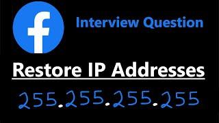 Restore IP Addresses - Leetcode 93 - Python