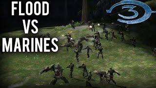 Halo 3 AI Battle - Flood vs Marines