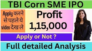 TBI Corn IPO  TBI Corn IPO Review  TBI Corn IPO GMP I TBI Corn I TBI