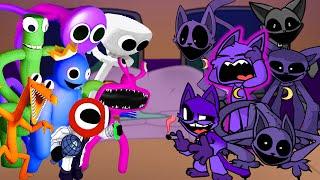 FNF NEW CatNap V2 VS  Rainbow Friends  NEW PHASES  Poppy Playtime Chapter 3  Smiling Critters Song