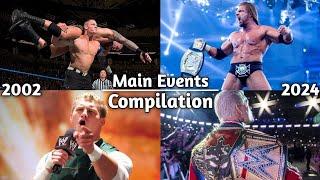 All Of WWE PPV Main Events Match Card Compilation 2002 - 2024