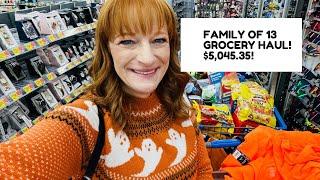 FAMILY OF 13 WEEKLY GROCERY HAUL $5045.35