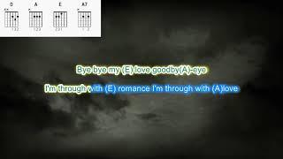 Bye Bye Love by The Everly Brothers play along with scrolling guitar chords and lyrics