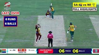 South Africa vs West Indies Womens T20 World Cup Match Highlights 2024  SA W vs WI W Highlights