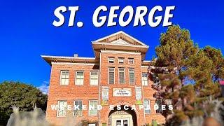 Exploring St.George Utah’s historic downtown. A walk through Green Gate village and pioneer museum.