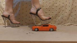 Giantess crush toy car - Dodge challenger 118 #asmr #asmrcrushing