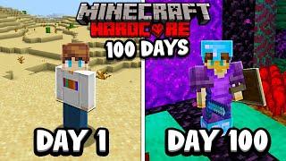 I Survived 100 Days in HARDCORE Minecraft...