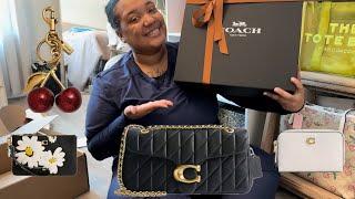 Coach BIRTHDAY haul PART 1  Tabby 33 wbrass hardware  cherry charm  Zip around cc  + Wristlet