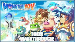 Monster Boy & The Cursed Kingdom - 100% Walkthrough - No Commentary All Timestamps in Description