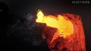 Niagara Fluids Lava real-time Liquid simulation in Unreal Engine 5.4