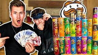 BROTHERS TRY EVERY FLAVOUR OF PRINGLES BLINDFOLDED - £1000 PRIZE MONEY