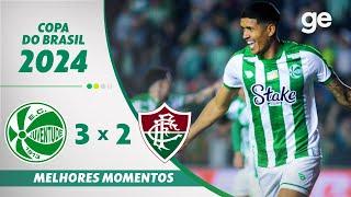 JUVENTUDE 3 X 2 FLUMINENSE  MELHORES MOMENTOS OITAVAS DE FINAL COPA DO BRASIL  ge.globo