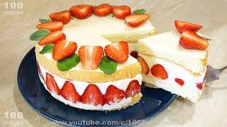 Клубничный Торт Фрезье - Fraisier Cake 
