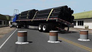 Impatient Drivers Bollard Crashes  BeamNG.drive