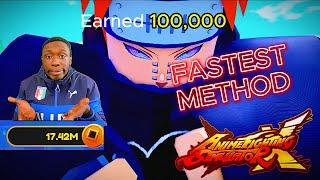 FASTEST WAY TO GRIND CASH IN SECONDS   ANIME FIGHTING SIMULATOR X