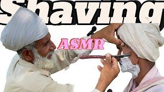 ASMR fast shaving cream with barber is old part115