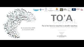 TOA Corail - Exposition dart et design par le CMA de Tahiti et le Labex Corail