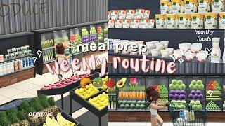   my MEAL PREP routine productive vlog  bloxburg roleplay 