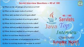 Servlet Interview Questions –  40 out of 180