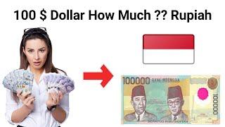 How Much 100 US Dollars Rate in Indonesian Rupiah  100 dollar in Indonesian Rupiah