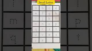 Small Letter Tracing #smallletters #albhabet #tracing #shorts #shortsfeed