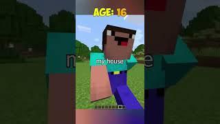 dont trap noob at different ages in minecraft  #shorts