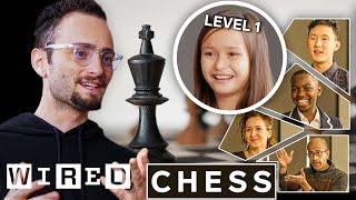 Chess Pro Explains Chess in 5 Levels of Difficulty ft. GothamChess  WIRED