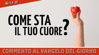 Commento al #vangelodelgiorno - COME STA IL TUO CUORE? - Mc 71-23