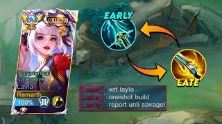 LAYLA NEW ONE SHOT BUILD NEW BROKEN FIRST ITEM FOR EARLY TO LATE GAME DAMAGE HACK Unli savage