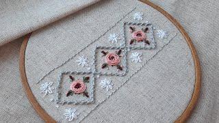See Amazing Embroidery Flower border design Flowers Rose end Daisy