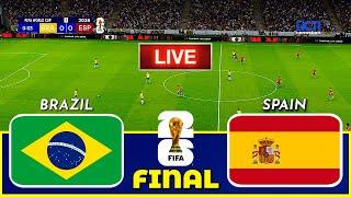 LIVE BRAZIL vs SPAIN  FIFA World Cup 2024  Final  PES 21 Simulation