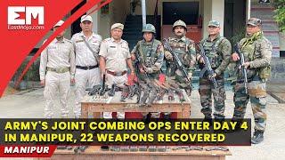 Army recovers 22 weapons mostly automatic in violence-hit Manipur