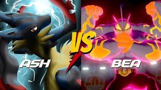 ASH VS BEA  Pokemon Sword  Using Ashs Galar Pokemon