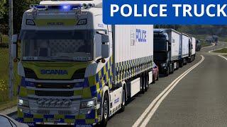 ‍️ Police Patrol in a POLICE TRUCK on Calais-Duisburg  TruckersMP Game Moderator