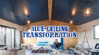  WE MADE A BLUE CEILING 🫣- Getting creative with cladding 