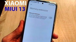 XIAOMI MIUI 13 13 FEATURES - RAM MEMORY EXTENSION