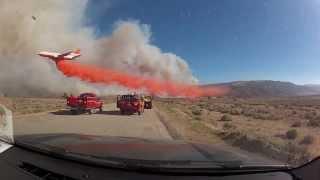 Most Amazing Pilot DC-10 Tanker 911 at the Powerhouse Wildfire Fire