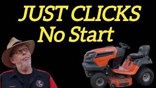 Lawnmower No Start Just Clicks Easy DIY Fix Works On Most Mowers. Battery Solenoid or Starter?