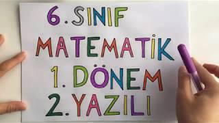 6 Matematik  1. Dönem 2. Yazılı