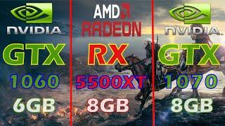 GTX 1060 vs RX 5500XT vs GTX 1070 Gaming Benchmark 