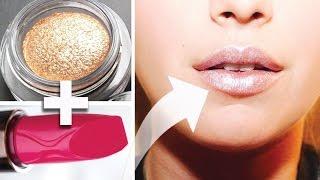 EYESHADOW + LIPSTICK = LONG LASTING SHIMMERING LIPS