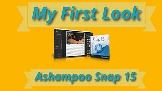 Install and First Look at Ashampoo Snap 15