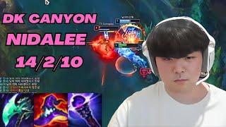 DK CANYON PLAYS NIDALEE VS POPPY JUNGLE KR CHALLENGER PATCH 13.10 League of Legends FullGameplay