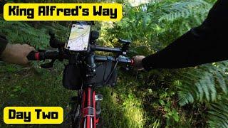 Wild camping & Cycling South downs way on The King Alfreds Way. Gibbet Hill and Old Winchester Hill