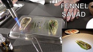 Fennel sallad by Chef Christian Mandura at restaurant Unforgettable in Turin